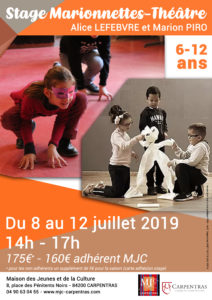 Affiche stage théâtre enfants
